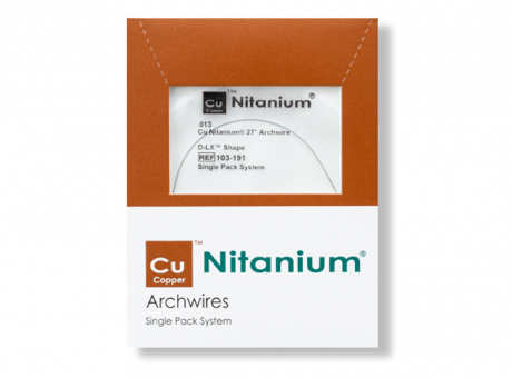 CuNitanium Carriere D-LX 35° дуга .019х.025 EZ Stops шт (ОО)